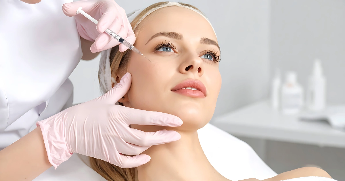 Woman Receiving Cheek Filler Injections by EG Aesthetics in Woodmere, OH